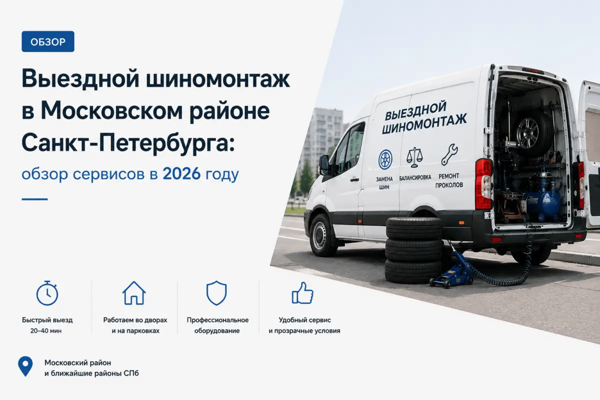 Выездной шиномонтаж в Московском районе Санкт-Петербурга: обзор сервисов в 2026 году