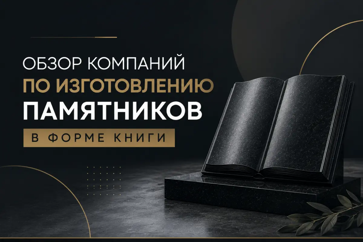 Обзор компаний по изготовлению памятников в форме книги в Санкт-Петербурге
