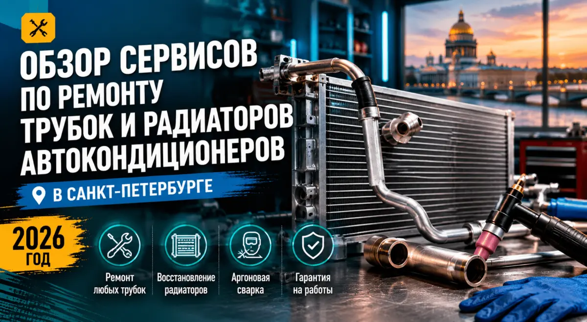 Обзор сервисов по ремонту трубок и радиаторов автокондиционеров в Санкт-Петербурге в 2026 году