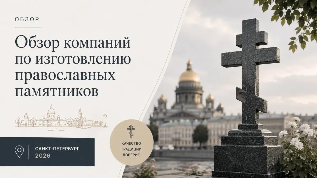 Обзор компаний по изготовлению православных памятников в Санкт-Петербурге в 2026