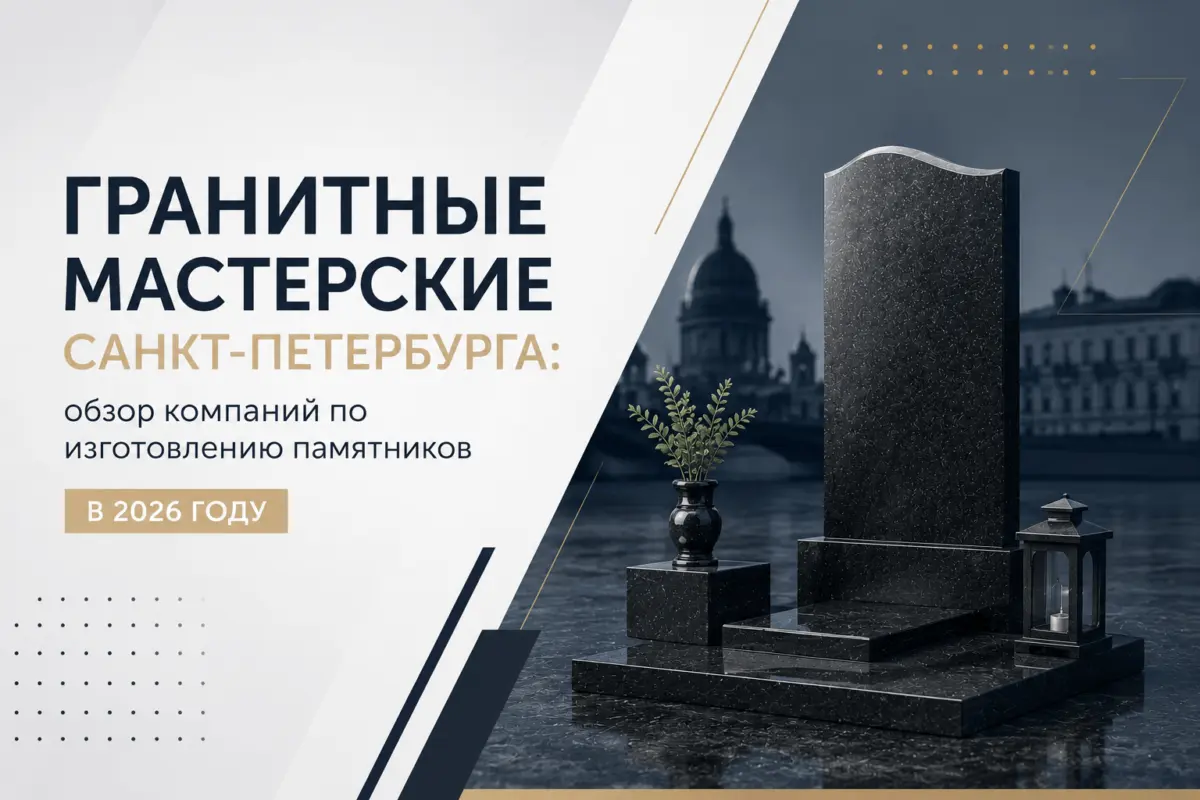 Гранитные мастерские Санкт-Петербурга: обзор компаний по изготовлению памятников в 2026 году