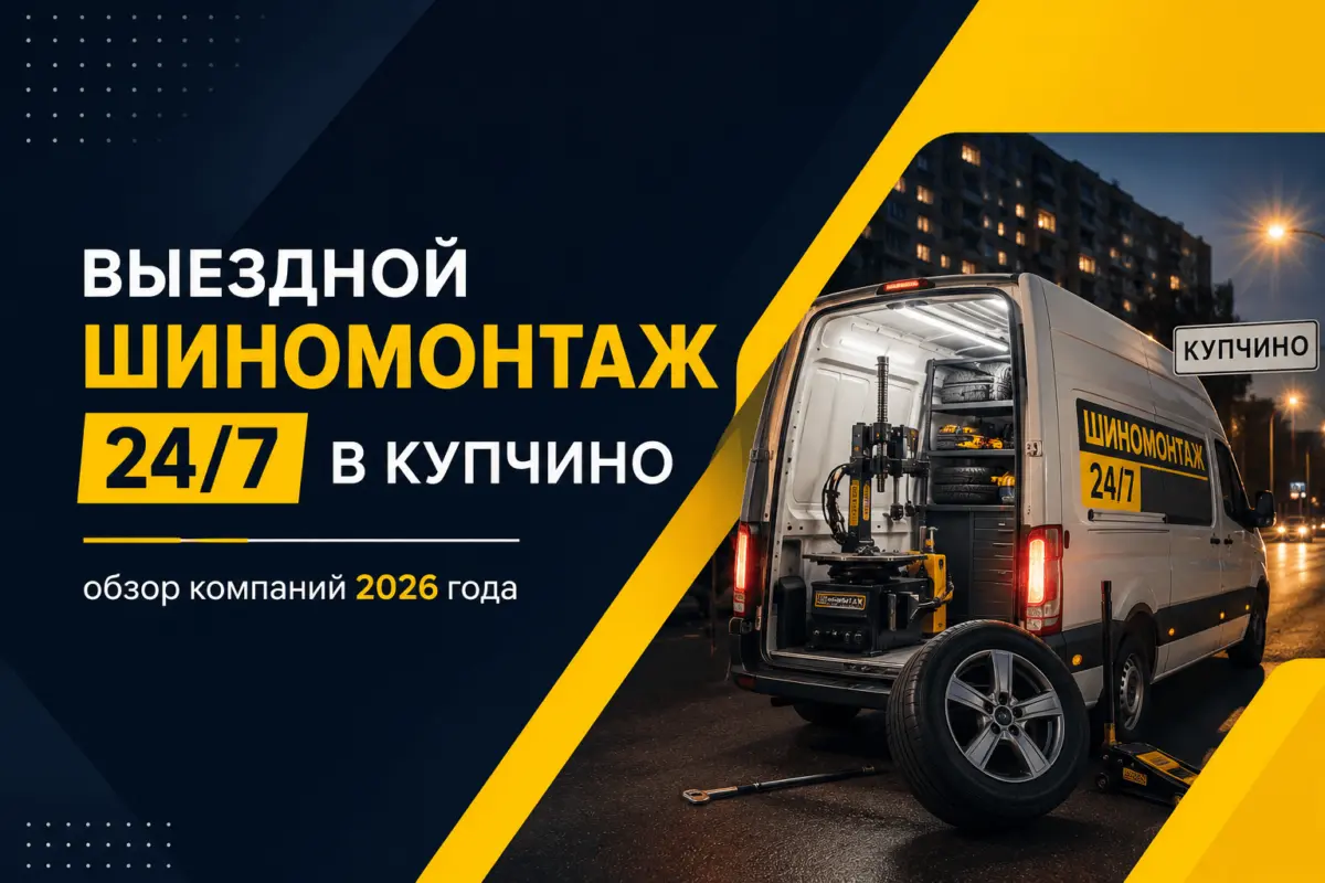 Выездной шиномонтаж 24/7 в Купчино — обзор компаний 2026 года