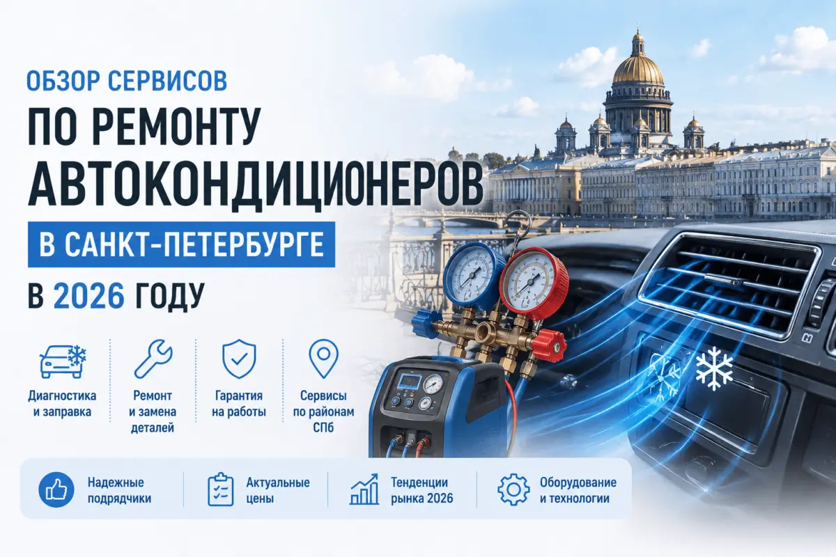 Обзор сервисов по ремонту автокондиционеров в Санкт-Петербурге в 2026 году