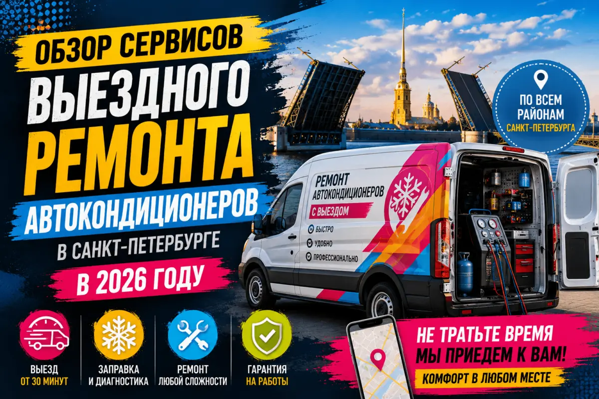 Обзор сервисов выездного ремонта автокондиционеров в Санкт-Петербурге в 2026 году