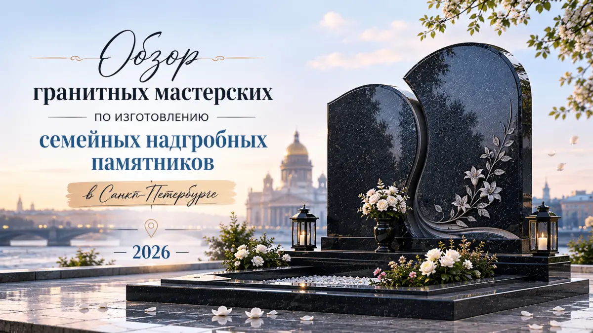 Обзор гранитных мастерских по изготовлению семейных надгробных памятников в Санкт-Петербурге — 2026