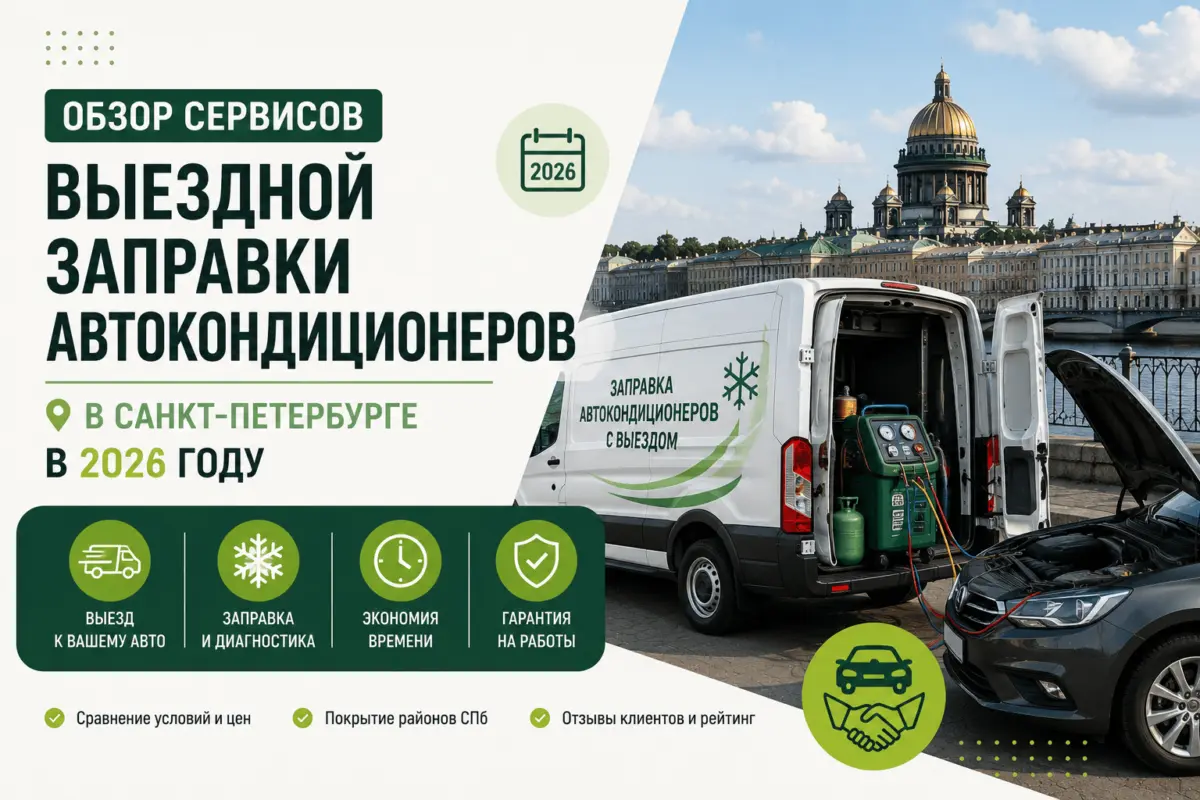 Обзор сервисов выездной заправки автокондиционеров в Санкт-Петербурге в 2026 году