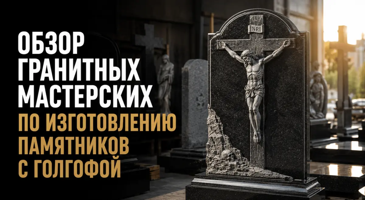 Обзор гранитных мастерских по изготовлению памятников с голгофой в Санкт-Петербурге